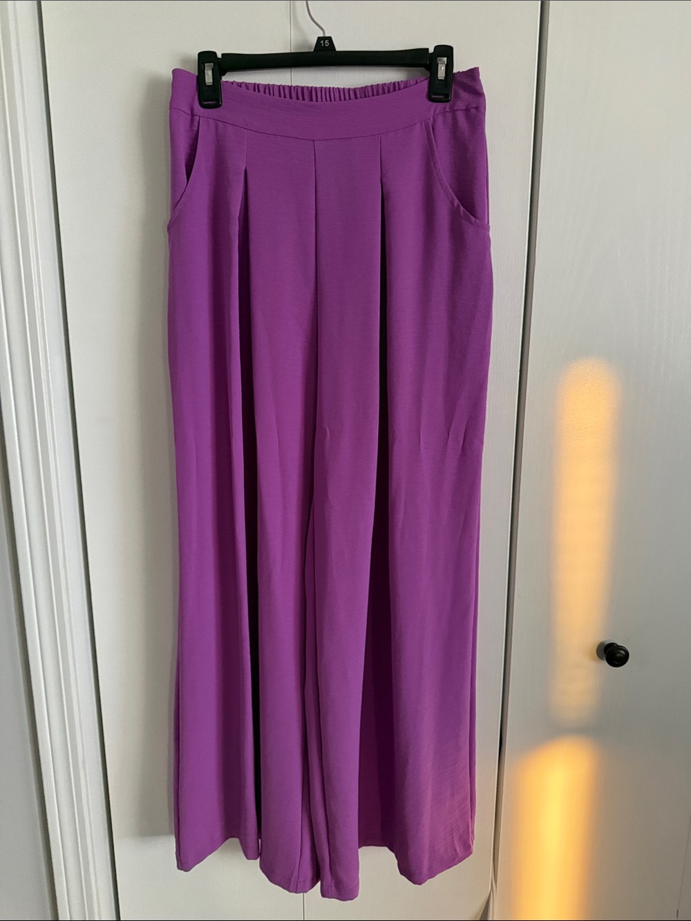 SHEIN Women’s Lavender Pants with Elastic Waist Sz L